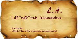 Lénárth Alexandra névjegykártya